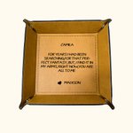 Personalised Romantic Message Foldable Leather Catchall Snap Tray with Name Desktop Storage Organizer Valentine's Day Gift for Couple