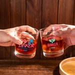 Personalized Funny Pickleball Themed 10 oz Old Fashioned Rocks Whiskey Glass with Name Birthday Gift for Pickleball Lover Liquor Lover