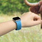 Personalized Engraved Highland Cow Silicone Watch Band for Apple Samsung Fitbit with Name Birthday Anniversary Gift for Highland Cow Lover