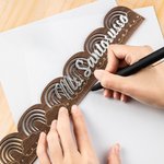 Règle personnalisée avec nom arc-en-ciel pour cadeau d'appréciation d'un enseignant