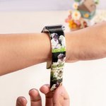 Spersonalizowany kolaż zdjęć 1-7 kotów i psów Wodoodporny silikonowy pasek do zegarka kompatybilny z Apple Watch Prezent urodzinowy dla przyjaciół rodziny