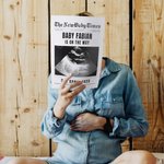 Personalized Newborn Announcement Newspaper with Text and Photo Pregnancy Reveal Baby Shower Gift for Mother