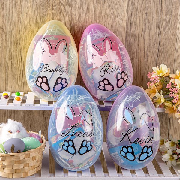 Personalisiertes füllbares Osterhase-Ei mit Namen Ostern Geschenk für Kinder
