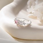Personalised Butterfly Zircon Birthstone Ring Birthday Anniversary Mother's Day Gift for Women