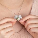 Personalisierte Herz geformt Zirkon Engel Flügel Foto Halskette mit Namen Memorial Schmuck Geburtstag Geschenk für Hund Katze Haustier Liebhaber