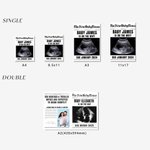 Personalized Newborn Announcement Newspaper with Text and Photo Pregnancy Reveal Baby Shower Gift for Mother