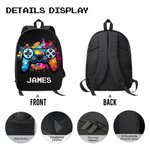 Sac à dos Pixel personnalisé avec nom Cadeau d'anniversaire pour les enfants, les étudiants et les passionnés de jeux.