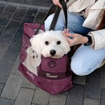 Personalized Retro Pattern 1-3 Pet Photos Paw Print Large Tote Bag with Name Birthday Gift for Dog Mom Pet Lovers