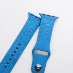 Personalized Engraved Highland Cow Silicone Watch Band for Apple Samsung Fitbit with Name Birthday Anniversary Gift for Highland Cow Lover