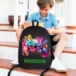 Sac à dos Pixel personnalisé avec nom Cadeau d'anniversaire pour les enfants, les étudiants et les passionnés de jeux.