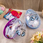Oeuf des Pâques Personnalisé avec Nom et Lapin des Pâques Cadeau pour les Enfants