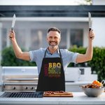 Delantal de cocina ajustable personalizado con nombre y bolsillo grande Regalo de inauguración de la casa para los amantes de la cocina