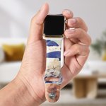 Spersonalizowany kolaż zdjęć 1-7 kotów i psów Wodoodporny silikonowy pasek do zegarka kompatybilny z Apple Watch Prezent urodzinowy dla przyjaciół rodziny