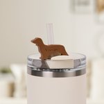Personalized Multicolour 3D Printed Cat Dog Shape Straw Topper with Name Accessories for Stanley Tumbler Birthday Party Gift for Pet Lovers