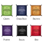 Personalised Romantic Message Foldable Leather Catchall Snap Tray with Name Desktop Storage Organizer Valentine's Day Gift for Couple