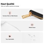 Portefeuille en Cuir PU Personnalisé avec 1-8 Noms Portefeuille Multi-Compartiments Cadeau Anniversaire Fête des Mères pour Femme