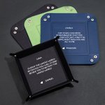 Personalised Romantic Message Foldable Leather Catchall Snap Tray with Name Desktop Storage Organizer Valentine's Day Gift for Couple