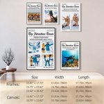 Personalized Adventure Time 1-4 Photos Post Painting with Text Anniversary Birthday Gift for Adventure Lovers Outdoor Sports Enthusiasts