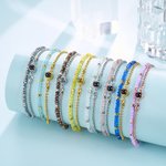 Henkilökohtainen Photo Projection säädettävä Double Chain Bead rannekoru 100 Kielet Dainty korut vuosipäivä syntymäpäivälahja naisille