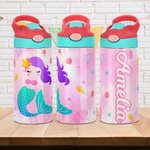 Personalized Mermaid Leakproof Thermos Water Bottle for Kids