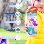 Personalized Mermaid Leakproof Thermos Water Bottle for Kids