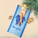 Asciugamano da spiaggia personalizzato con nome assorbente ed a rapida asciugatura essenziale per vacanze regalo perfetto per amici e famiglia