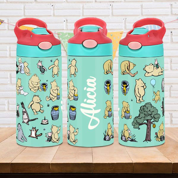 Personalized Classic Winnie the Pooh Bottle with Name Gift for Kid