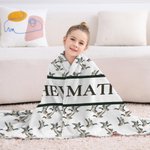 Gepersonaliseerde schattige Mallard eend naam zachte deken Home Decor Baby Shower Verjaardagscadeau voor baby pasgeborene