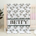 Gepersonaliseerde schattige Mallard eend naam zachte deken Home Decor Baby Shower Verjaardagscadeau voor baby pasgeborene