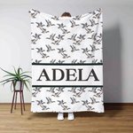 Gepersonaliseerde schattige Mallard eend naam zachte deken Home Decor Baby Shower Verjaardagscadeau voor baby pasgeborene