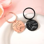 Llavero Personalizado You Have My Heart And My Ass Couple Stick Figure Keychain with Engraved Text Valentine's Day Anniversary Gift for Couple 2