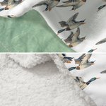 Gepersonaliseerde schattige Mallard eend naam zachte deken Home Decor Baby Shower Verjaardagscadeau voor baby pasgeborene
