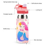 Personalized Mermaid Leakproof Thermos Water Bottle for Kids