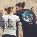 Personalisierte Anker Kompass immer verdient langes Paar T-shirt Sweatshirt Hoodie mit Initiale und Name Valentinstag Jahrestag Geschenk für ihn ihr