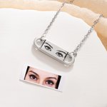 Personalized Unique Eyes Name Necklace Dainty Jewelry Birthday Anniversary Valentine's Day Gift for Women