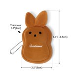 Personalised Macaron Colour Cute Bunny Plush Coin Handbag Wallet with Name Easter Basket Stuffers Birthday Gift for Kids