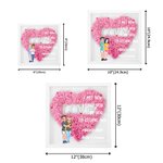 Personalisierte Cartoon Paar umarmt Liebe Rose Papier Blume Schatten Box Rahmen mit Namen Valentinstag Jahrestag Geschenk für Paar