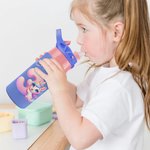 Personalized Fantasy Unicorn Dinosaur Number 12oz Insulated Water Bottle with Handle and Silicone Straw Children's Day Back to School Gift for Kids