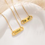 Personalized Unique Eyes Name Necklace Dainty Jewelry Birthday Anniversary Valentine's Day Gift for Women