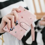 Spersonalizowany prezent urodzinowy dla absolwentki Skórzany potrójny portfel na rękę z imieniem i nazwiskiem oraz etui na karty Prezent urodzinowy dla kobiet
