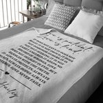 Personalised Love Is Patient Soft Throw Blanket with Names Valentine's Day Wedding Gift for Newlywed Couple