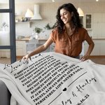 Personalised Love Is Patient Soft Throw Blanket with Names Valentine's Day Wedding Gift for Newlywed Couple