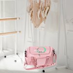 Personalised Multi-compartment Waterproof Ballet Girl Travel Duffel Bag with Name Initial and Shoulder Strap Birthday Gift for Ballerina Ballet Lover