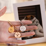 Llavero personalizado con foto de mascota 1-4 fotos y nombre grabado regalo conmemorativo y de cumpleaños para amante de las mascotas