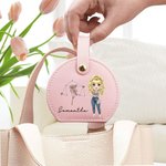 Personalised Zodiac Birth Flower Portable Leather Hand-held Jewellery Case with Name Birthday Bridesmaid Mother's Day Gift for Women