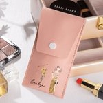 Personalised Zodiac Sign Birth Flower Cartoon Character Name  Makeup Brush Bag with 8 Pcs Makeup Brushes Birthday Gift for Women