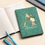 Journal en cuir A5 avec 100 pages lignées Cadeau d'anniversaire Cadeau de bureau pour les amis Famille Collègues
