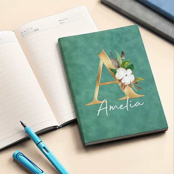 Journal en cuir A5 avec 100 pages lignées Cadeau d'anniversaire Cadeau de bureau pour les amis Famille Collègues