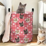 Gepersonaliseerde huisdier pootafdruk 1-5 huisdier Avatars grote capaciteit opbergmand met handvat verjaardag Housewarming gift voor hond kat liefhebbers