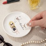 Personalizada Signo del Zodiaco Nacimiento Flor Personaje de dibujos animados Nombre Baratija de cerámica Joyería Plato Cumpleaños Aniversario Regalo para Mujeres Niñas